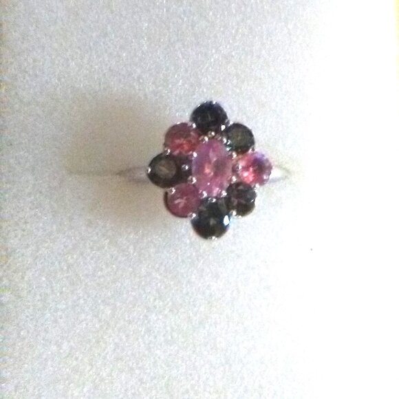 Multicolor Spinel Silver Ring - Picture 2 of 6